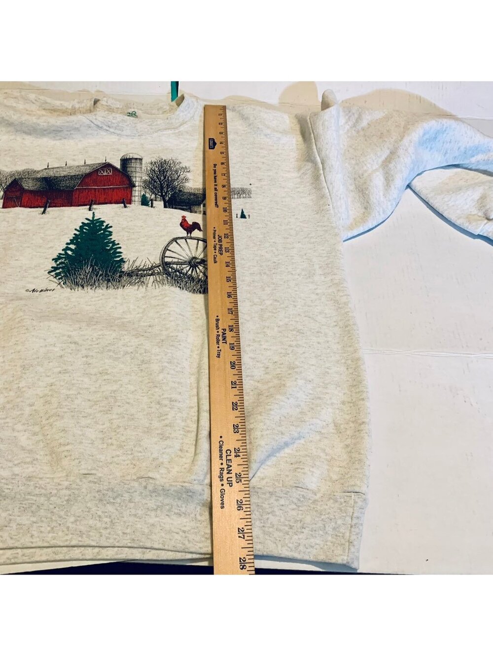 YR Sports Vintage Farm Scene Crewneck Sweatshirt Size XL - Picture 4 of 6